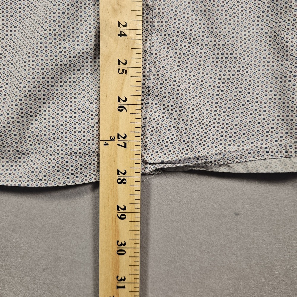 J. Maverick Shirt Short Sleeve Geometric Microprint XL - Picture 4 of 7